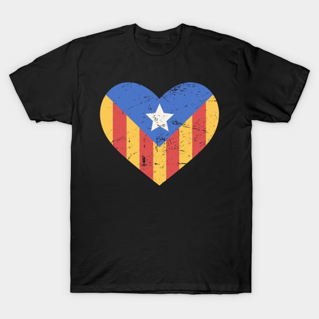 Independence For Catalonia – Flag Heart T-Shirt by MeatMan